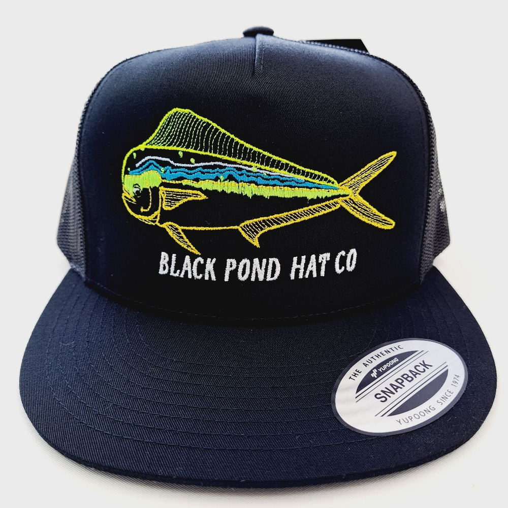 Black Pond Hat Co. Flat Bill Trucker Mesh Snapback